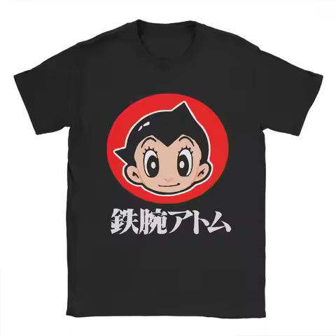 Funny Astroboy Manga Anime Tshirt Unisex O-neck Short Sleeve Tops Mighty Atom Astro Boy 100%Cotton S