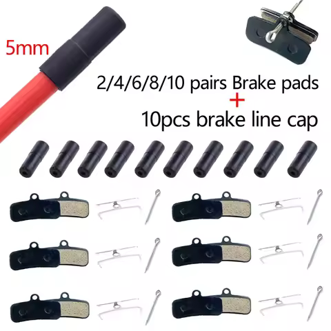 2/4/6/8/10 Pairs Bike Disc Brake Pads and Brake Cable for Shimano Saint BR-M810 M820 Zee BR-M640 , Z