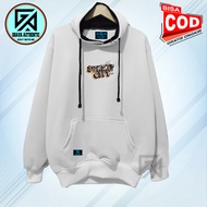 KATUN Ghava Houdie Men's Women's Distro White Color Screen Print City Sunset Thick Cotton Material C