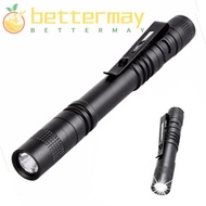 BETTER-MAYSHOW Pen Shape Flashlight, Portable Waterproof LED Flashlight, Useful Mini Pen Clip Lighti