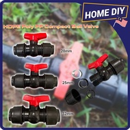 HDPE Poly Ball Valve Stopcock / Heavy Duty Poly Ball Valve / Compression PE Connector Tube Pipe 20mm 25mm 32mm