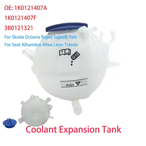 Coolant Expansion Tank 1K0121407A 1K0121407F 3B0121321 For Skoda Octavia Rapid Superb Yeti For Seat 