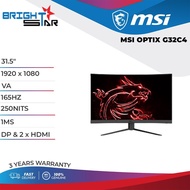 MSI 32" MSI OPTIX G32C4 G32C4-E2 GAMING MONITOR / 31.5" 1500R CURVED VA / 1920x1080@165HZ FHD / 250N