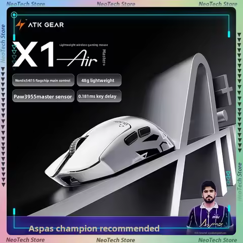 New ATK X1 V2 / X1 Air Ultimate Mouse Wireless 8K Hz X1V2 Paw3955 Lightweight Ergonomic High Perform
