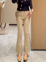 MANMI | Elegant Beige Flared Pants