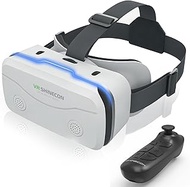 VR Headset, 3D Virtual Reality Goggles for iPhone & Android with Controller, Compatible 4.5-6.7 inch