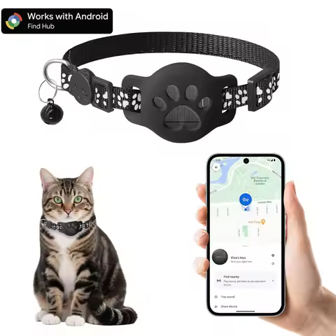 MiLi Android Tracker Tag with Cat Collar for Pet Locator | Cat Tracker | Compatible with Google Find