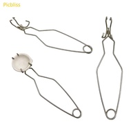 Picbliss Melting Crucible Dish Whip Tongs for Melting Silver Gold Ceramic-Crucible
