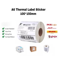 🎇READY STOCK 🎇A6 Thermal Label Sticker Paper Shipping Label Waybill  Sticker A6热敏打印标签贴纸干胶纸