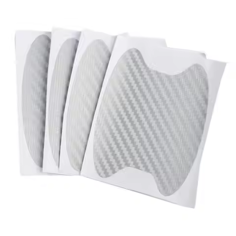 A73Q-4Pcs Door Handle Stickers, Carbon Fiber Scratch Resistant Door Cup Guards, Fits Most Car Handle