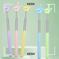 GESH Finger Reading Sticks, Telescopic Rod Stainless Steel Teaching Pointer, Durable Finger Design C