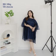 RheiSized - Athens Dress Navy SizeBIG | Big Size Brocade Party Dress Eid Dress | Bridesmaid | Pregna