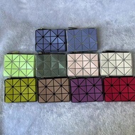 【High quality】Issey Miyake same style Candy-colored clutch bag square diamond chain coin purse lady