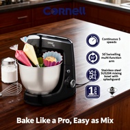 Cornell 4.2L Stand Mixer 600W 5-Speed Control SUS304 Whisk/Beater/Kneading Hook | CSM-E600SSBK/WH