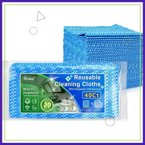 Reusable Cleaning Cloths 40Ct, Multi-Purpose Towel for Kitchen, Dish Wipes Super Absorbent & Durable