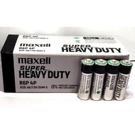 Maxell Super Heavy Duty AA AAA 1.5V Battery 4pcs/40pcs Shrink Pack [R6P(SP)4P] [R03(SP)4P]