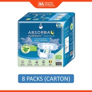 Absorba Nateen Maxi Plus Adult Diapers Size L 10's (115-150cm / 45-59 inches) [8 Packs/Carton]