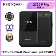 Nokia 2720 V Flip 4GB + 512MB RAM Black 100% Original Premium Used Devices