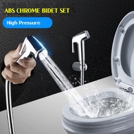 BATHKITCHZ ABS Chrome Bidet Set with 1.2M Hose Spray Hand Bidet Bathroom Toilet Bidet Sprays Sprayer Head Set Showerhead