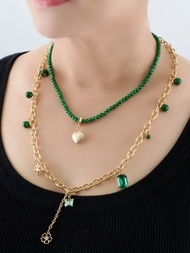 Gaia蓋婭女神~大地系列鐵籠生玉石水晶項鍊~客製化生日送禮