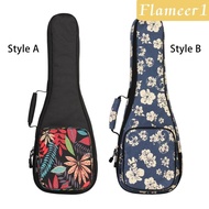 [flameer1] Ukulele Gig Bag Adjustable Straps Musical Instrument Case for Books Concert