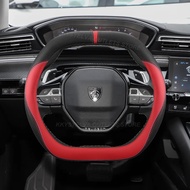 Pu Leather Car Steering Wheel Cover For Peugeot 508 308 SW E-208 208 E-408 408 GT 2021 2022 2023 202