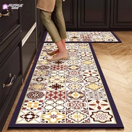 Retro Pattern Floor Mat Water-absorbent Floor Mats Kitchen Non-slip Floor Mat Home Decoration
