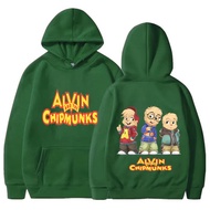Cartoon Hoodie Alvin and The Chipmunks Green Red Navy Blue Shirt Camisa S/P Movie Promo Animation Lo