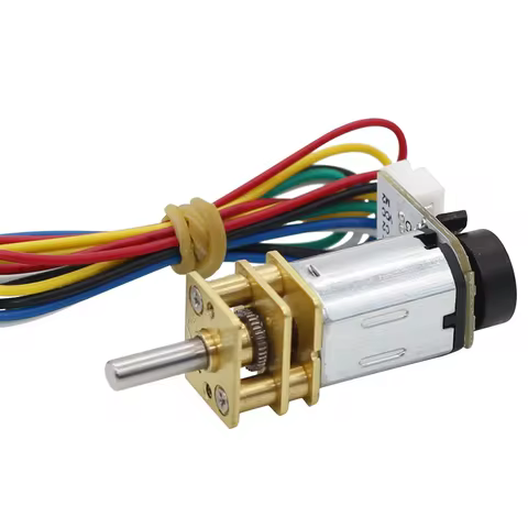 N20 6V DC Votor with Encoder 39-1500RPM Micro Geared Motor 12mm Gearbox Full Metal Gearwheel Speed R