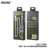 WEKOME WDC-77 3-in-1 240W Ultra-Fast Charging True Silicone Data Cable