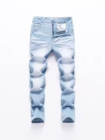 1PC Men's wide pants Brushed jeans Wide jeans Y2K New Rocks jeans buggy black hip-hop pants