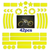 Bicycle Body Reflective Sticker Night Safety Logo Grid Stripe Warning Strip MTB Scooter  Helmet Body