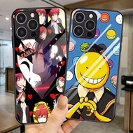 G-1 Assassination Classroom Tempered Glass Casing for iphone XR X XS 16 15 Plus CasePro Max