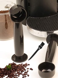 2入組多功能咖啡壓粉匙，便攜式咖啡量匙，Espresso Tamper，帶刷子，可重複使用