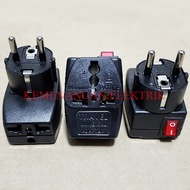 WONPRO WSAII-9 / WSA29 OVER UNIVERSAL TRAVEL ADAPTOR PLUG 2 LEGS + SWITCH