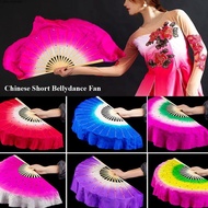 CLEIGHTEEN8H Silk Fans Hot Sell Gradient Color Dancer Practice Rayon Silk Fans
