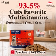 ULTRACAT Cat Multivitamins & Supplement Nutrition With Prostbiotic,IgG,Q10 by VetStates SG Chicken&F