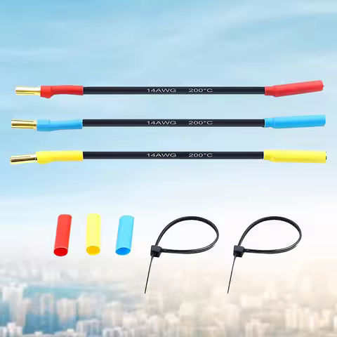 4mm Male To 3.5mm Female Banana Plugs 14AWG Silicone Wire RC Car Boat Parts Extension Cable Wire 3pc