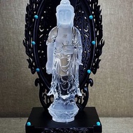 收藏級天然白水晶阿彌陀佛擺件 釋迦摩尼佛 佛祖擺件 雕工精湛