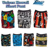 (Stok Sedia 16inci)  Seluar Pendek Hawaii (Pinggang Getah) Hawaii Short Pant