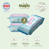 Moori Sensitive Wet Wipes (80s/pack) 99% Water Non Alcohol