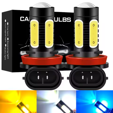 2Pcs H8 H11 HB4 HB3 H27 Led 880 881 P13W Led Bulb PSX26W H27 H16 5202 1500LM 6000K White Car Fog Lig