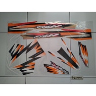 Yamaha Fiz r Caltex 2002 Black Striping Sticker ORANGE