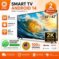 Televisyen Pintar DTAC Smart Netflix hdmi android goggle 32 Inch LED Tv Murah