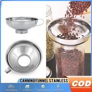 Canning Funnel Stainless Steel Wide Mouth Canning Funnel Hopper Filter Leak Wide-Mouth Funnels