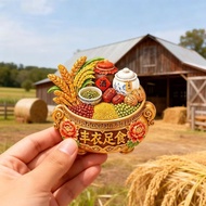 [Ready stock] Enriched Clothes Enough Food Creative 3d Resin Three-Dimensional Embossed Magnetic Ref