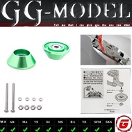 REP TAMIYA 95497 hg 13MM TAPERED ALUMINUM ROLLERS RINGLESS GREEN