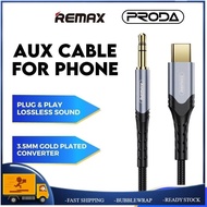 REMAX Aux Cable Audio Jack Cable Type C Aux Cable Ip To 3.5mm RC-C015 Type C To 3 5mm Cable Type C A