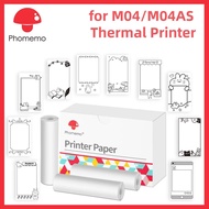 Phomemo Adhesive Thermal Paper White Thermal Transparent Sticker Paper for M03/M04AS Mini Printer