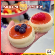 [SG Seller]Fluffy Blueberry Slime Toy Blueberry Soufflé Slime Cake Themed Glossy Slime Scented Slime